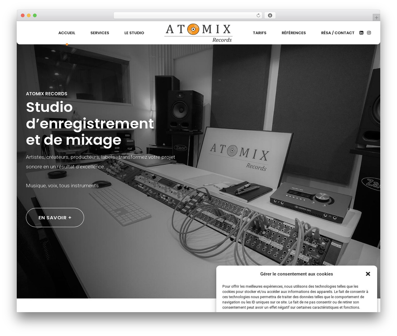 WordPress theme Tabula - atomixrecords.fr