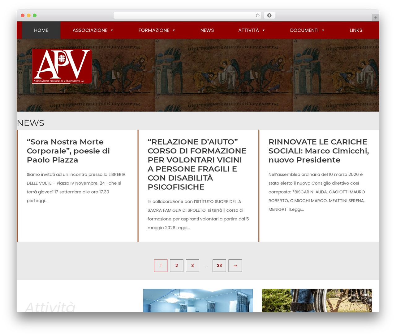 Bugency WordPress theme design - apvperugia.it