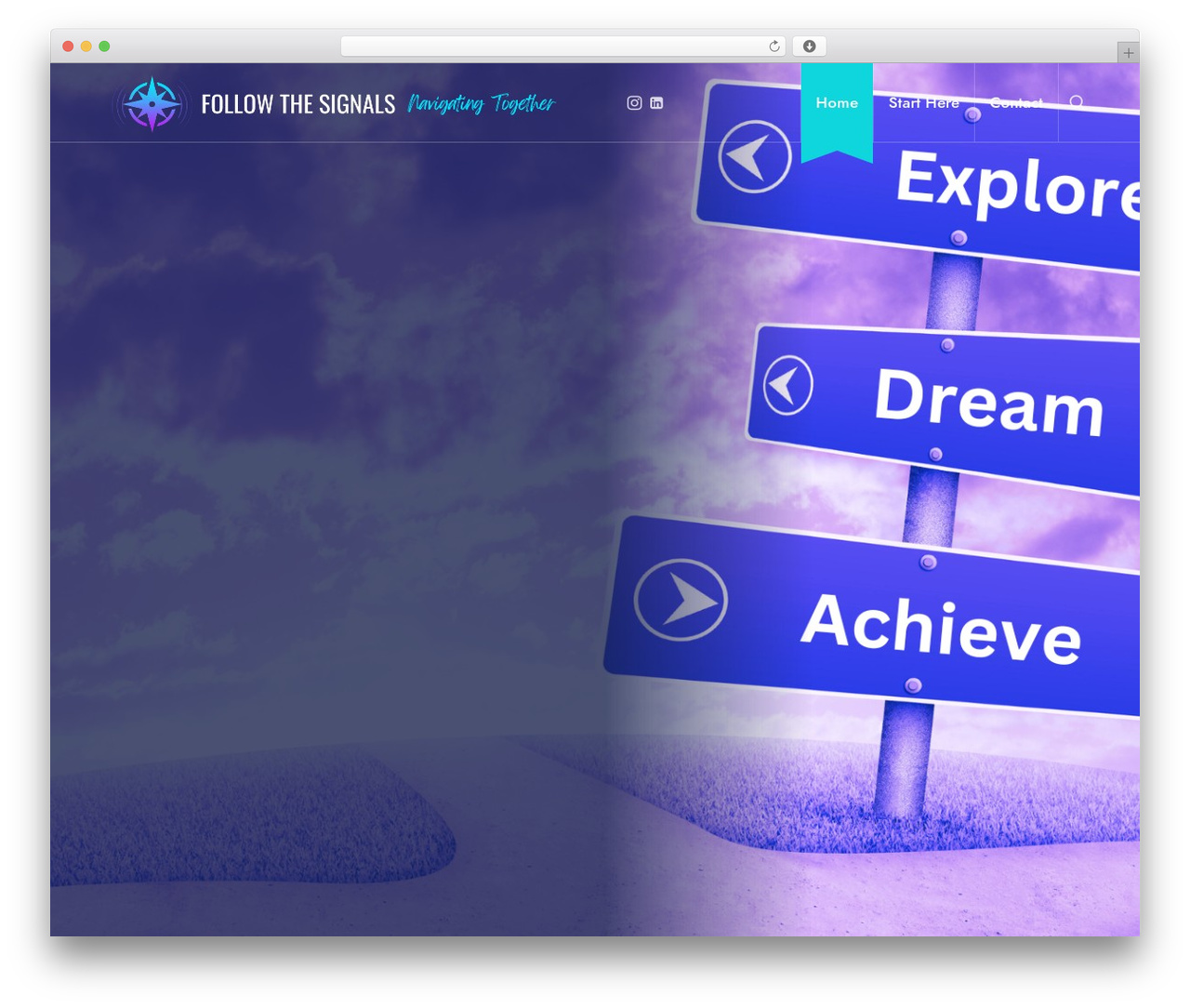 Efor WordPress website theme - followthesignals.coach