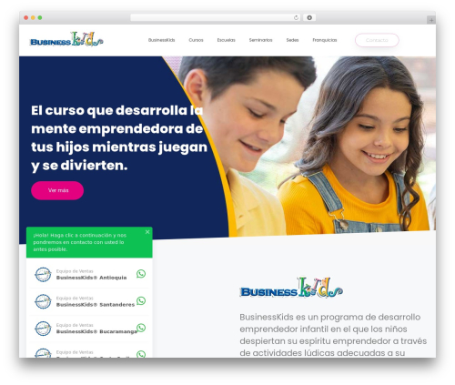 Clever whatsapp WordPress plugin - businesskids.com.co