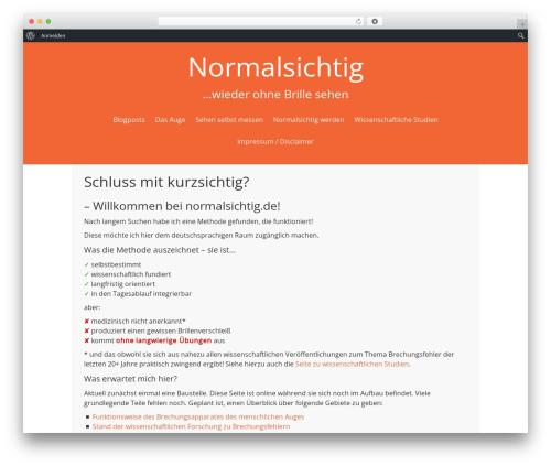 OneColumn premium WordPress theme - normalsichtig.de
