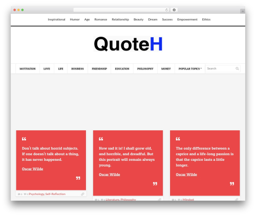 Pinfinity WordPress theme - quoteh.com