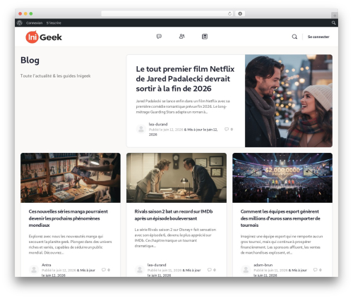 Theme WordPress BuddyBoss Theme - inigeek.fr
