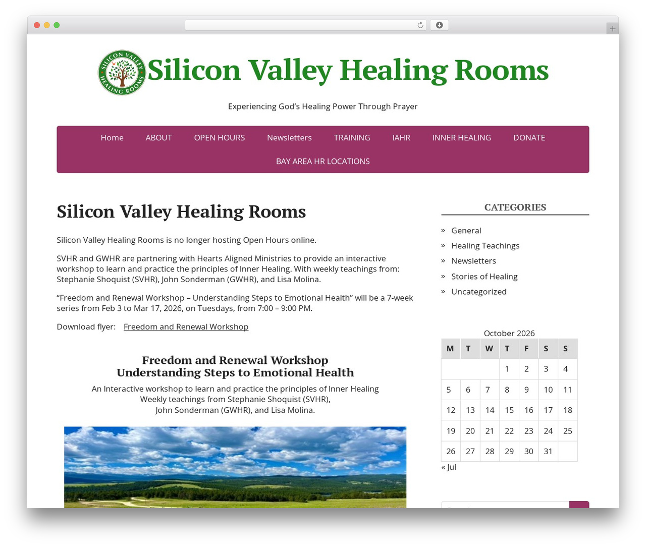 WordPress theme Basic - siliconvalleyhealingrooms.com