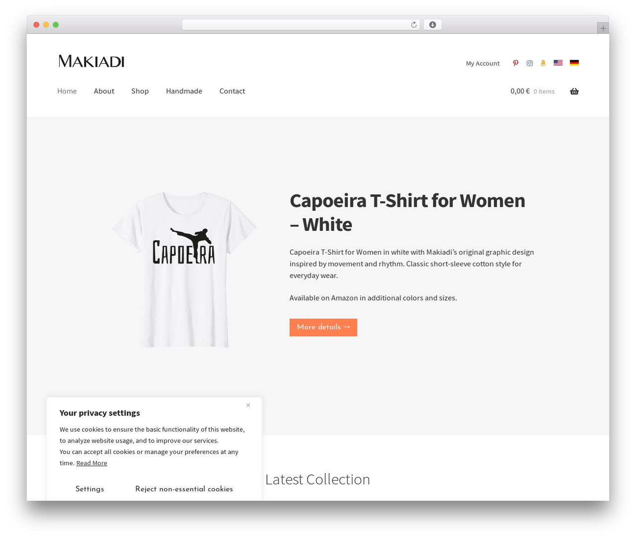 WordPress theme Storefront Child Theme - makiadi.com