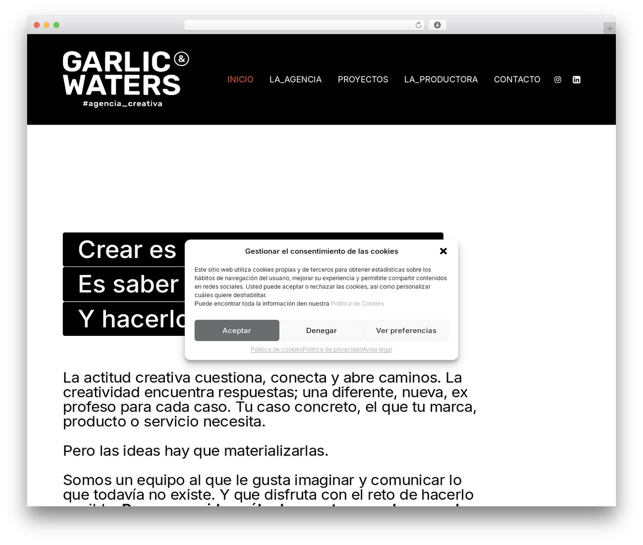 WordPress website theme Garlic & Waters - garlicandwaters.com