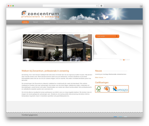 Zoncentrum theme WordPress - zoncentrum.nl