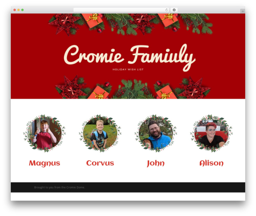 Simple Wishlists for Weddings, Birthdays etc. (wpgiftregistry) free WordPress plugin - cromiefamily.com Simple Wishlists for Weddings, Birthdays etc. (wpgiftregistry) free WordPress plugin - cromiefamily.com
