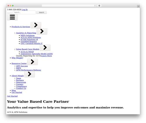 Mingle Analytics WP theme - minglehealth.com