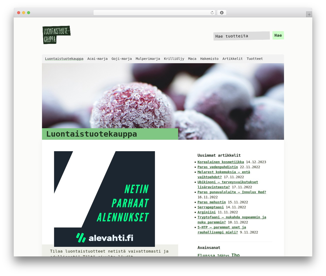 Theme WordPress tt-basic - luontaistuotekauppa.org