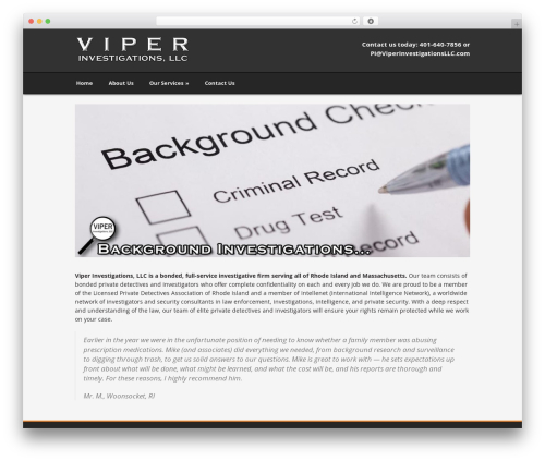 WordPress theme Modernize - viperinvestigationsllc.com