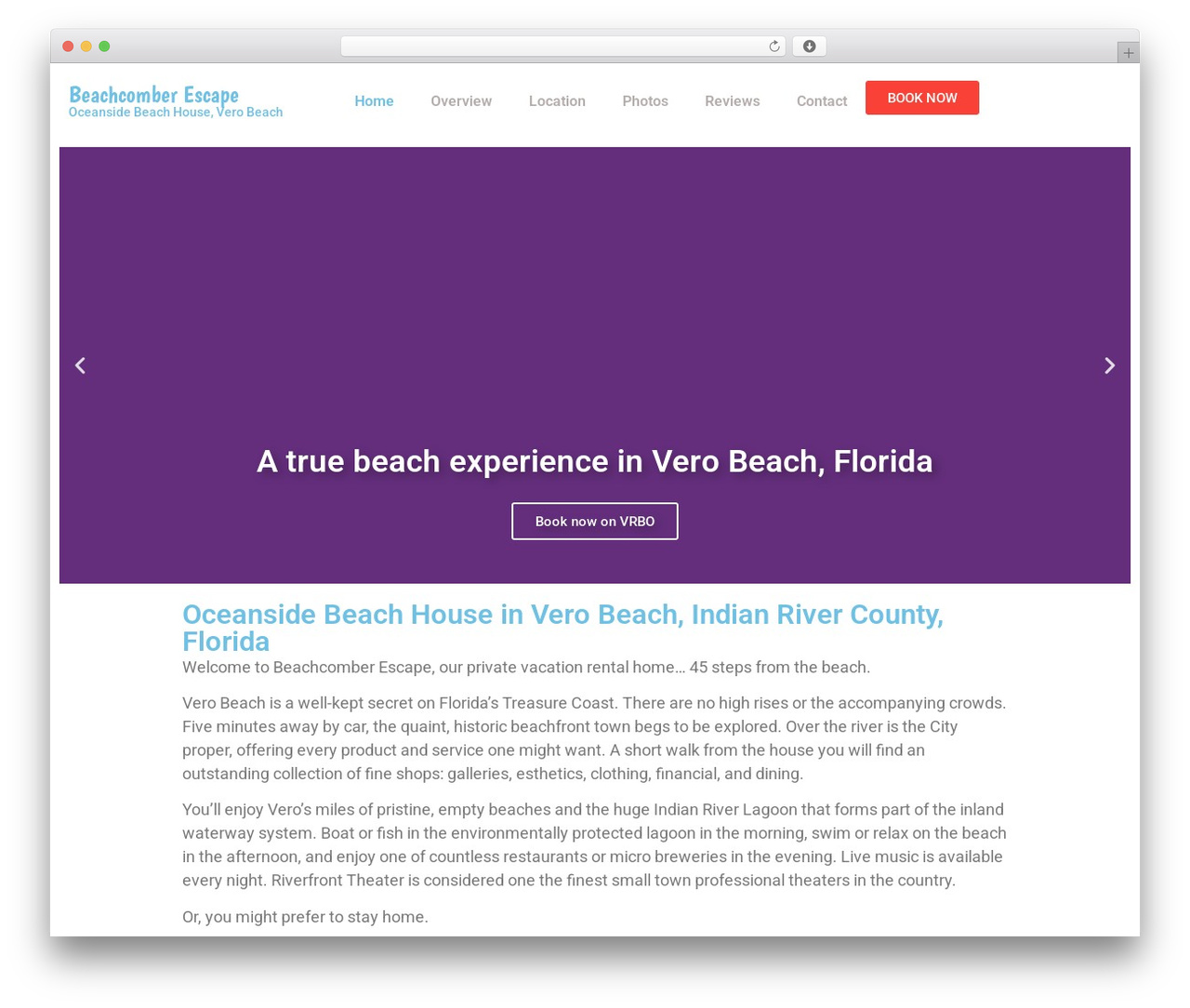 Beachcomber Escape(Hello Elementor Child) WordPress theme - beachcomberescape.com