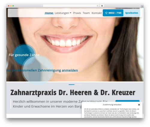 BootScore WordPress theme - zahnarzt-bargteheide.com