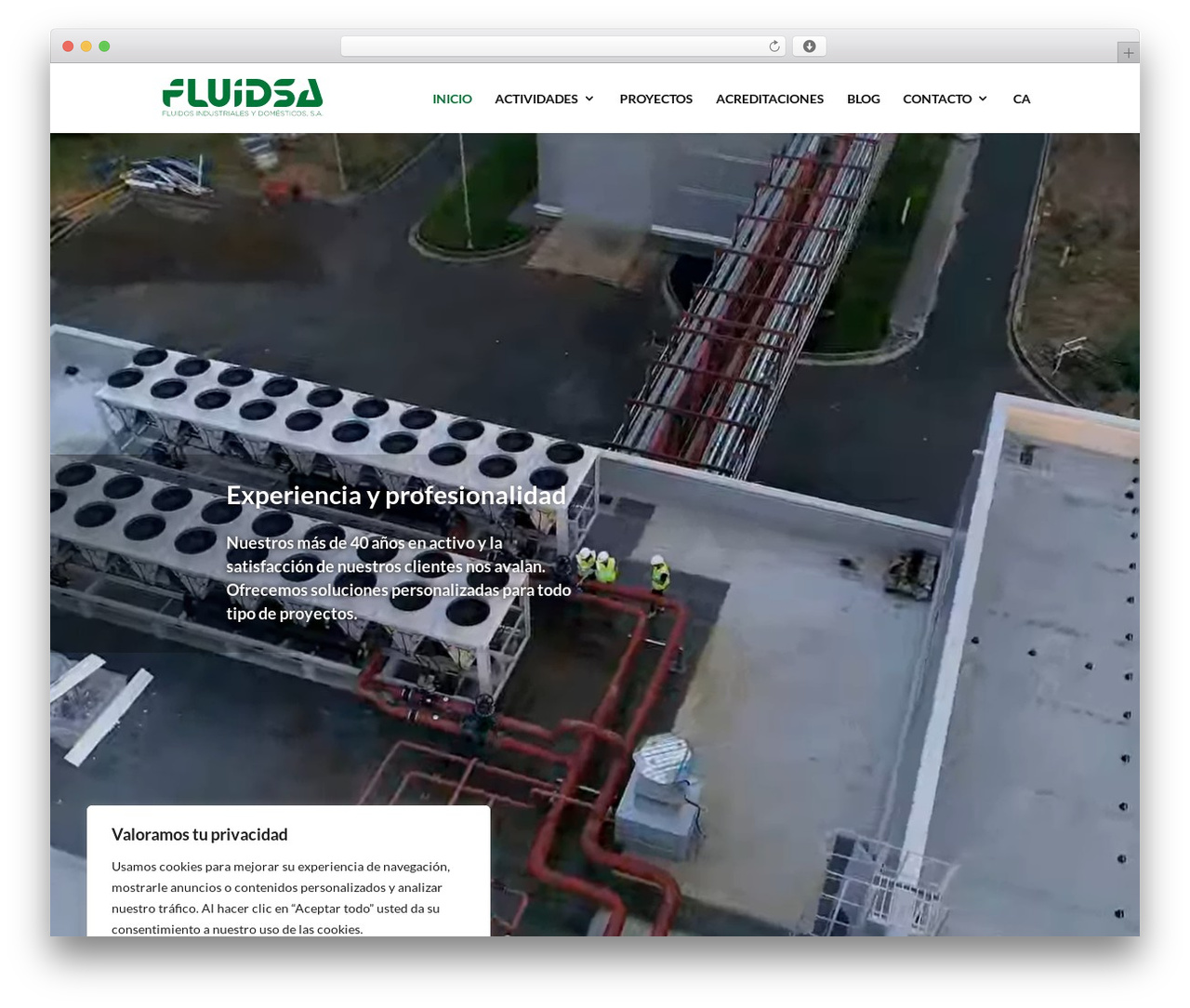 Divi WordPress theme - fluidsa.com