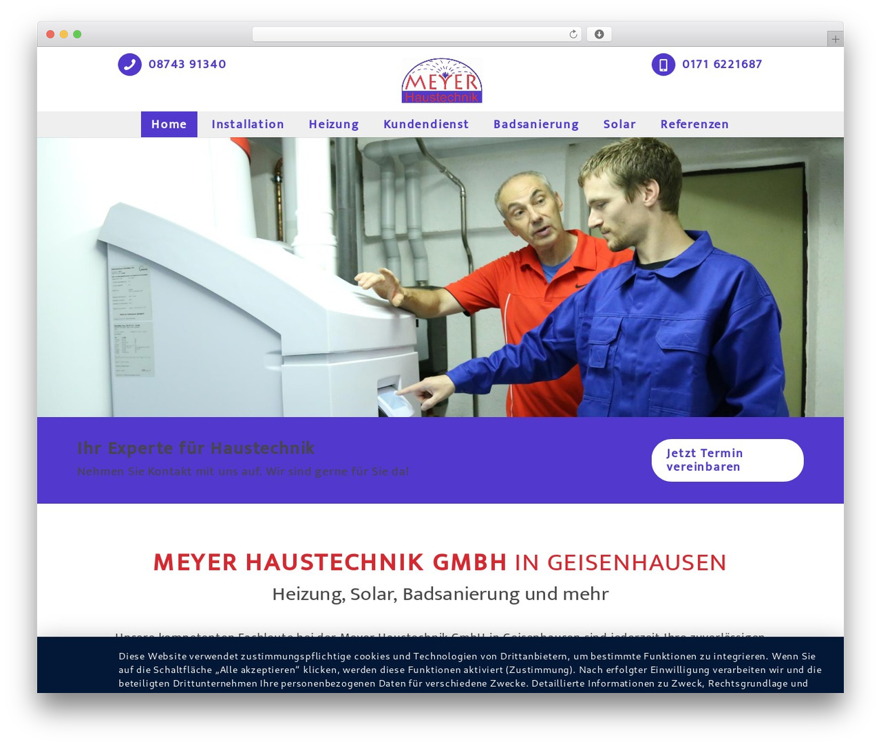 Divi WordPress theme - meyer-haustechnik.net