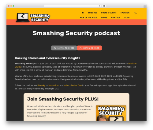 Tusant SecondLine WordPress theme design - smashingsecurity.com