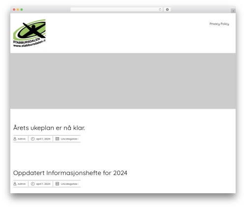 Upsurge WordPress theme - stabbursdalen.com