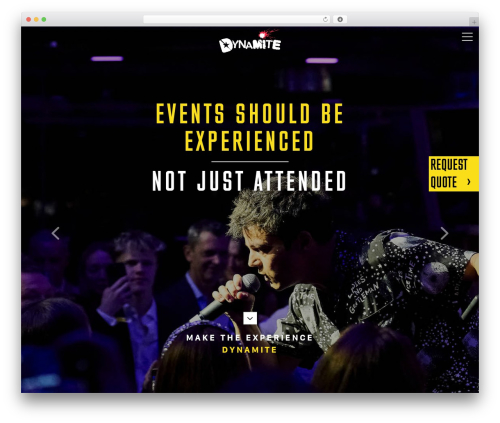 WordPress theme Dynamite - dynamiteevents.co.uk