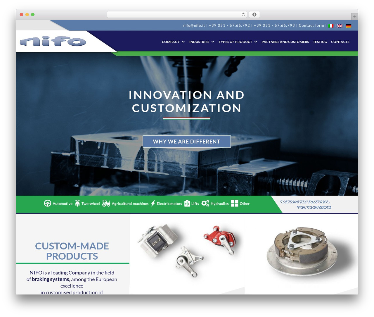 Bootstrap Basic free website theme - nifobrakes.com