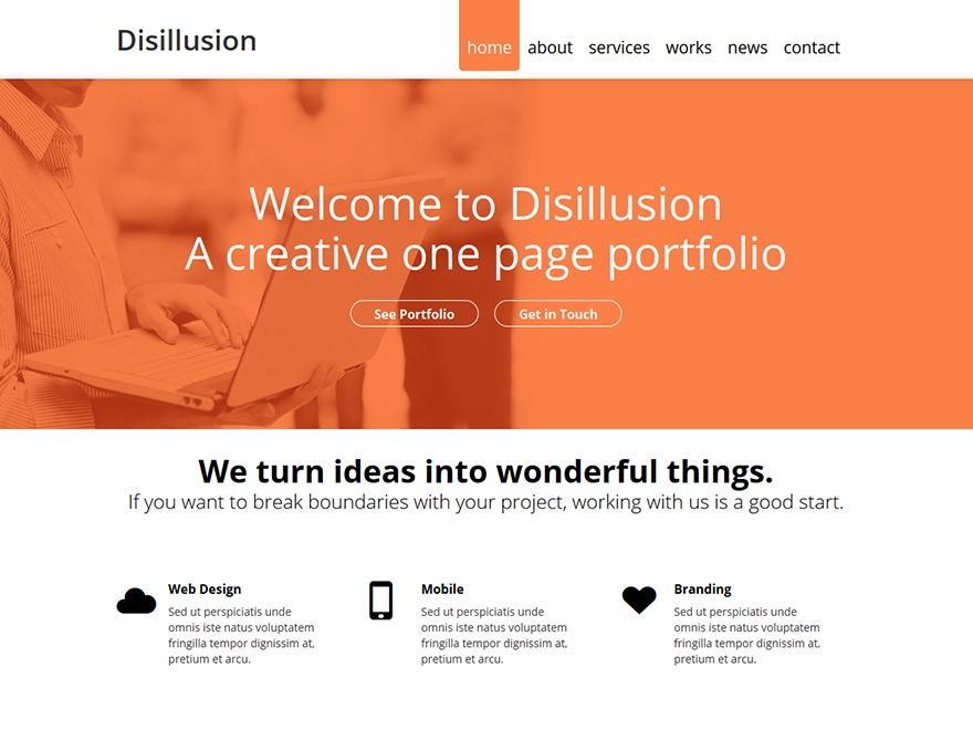 Disillusion Responsive Wordpress Theme WP theme by PixelThrone