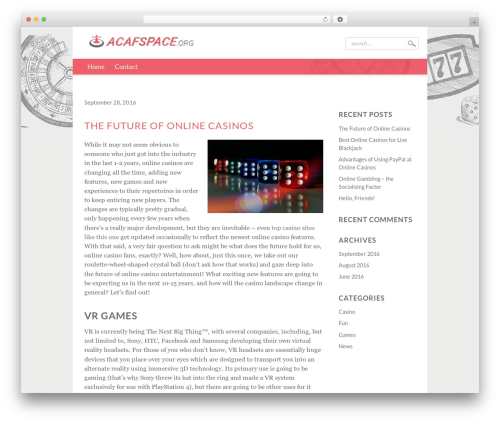 Elucidate WordPress theme - acafspace.org