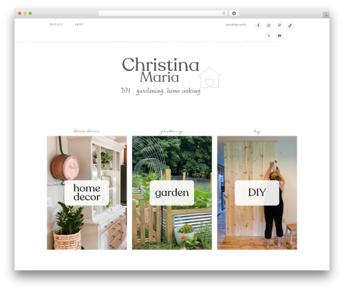 Market Theme WordPress blog theme - christinamariablog.com
