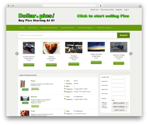 Theme WordPress AuctionTheme - dollar.pics Theme WordPress AuctionTheme - dollar.pics