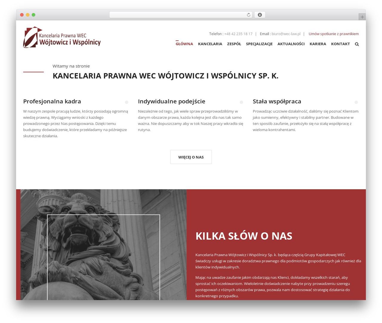 Trust theme WordPress - wec-law.pl