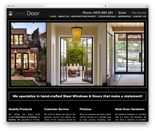 Uncode WordPress theme - steeldoor.com.au