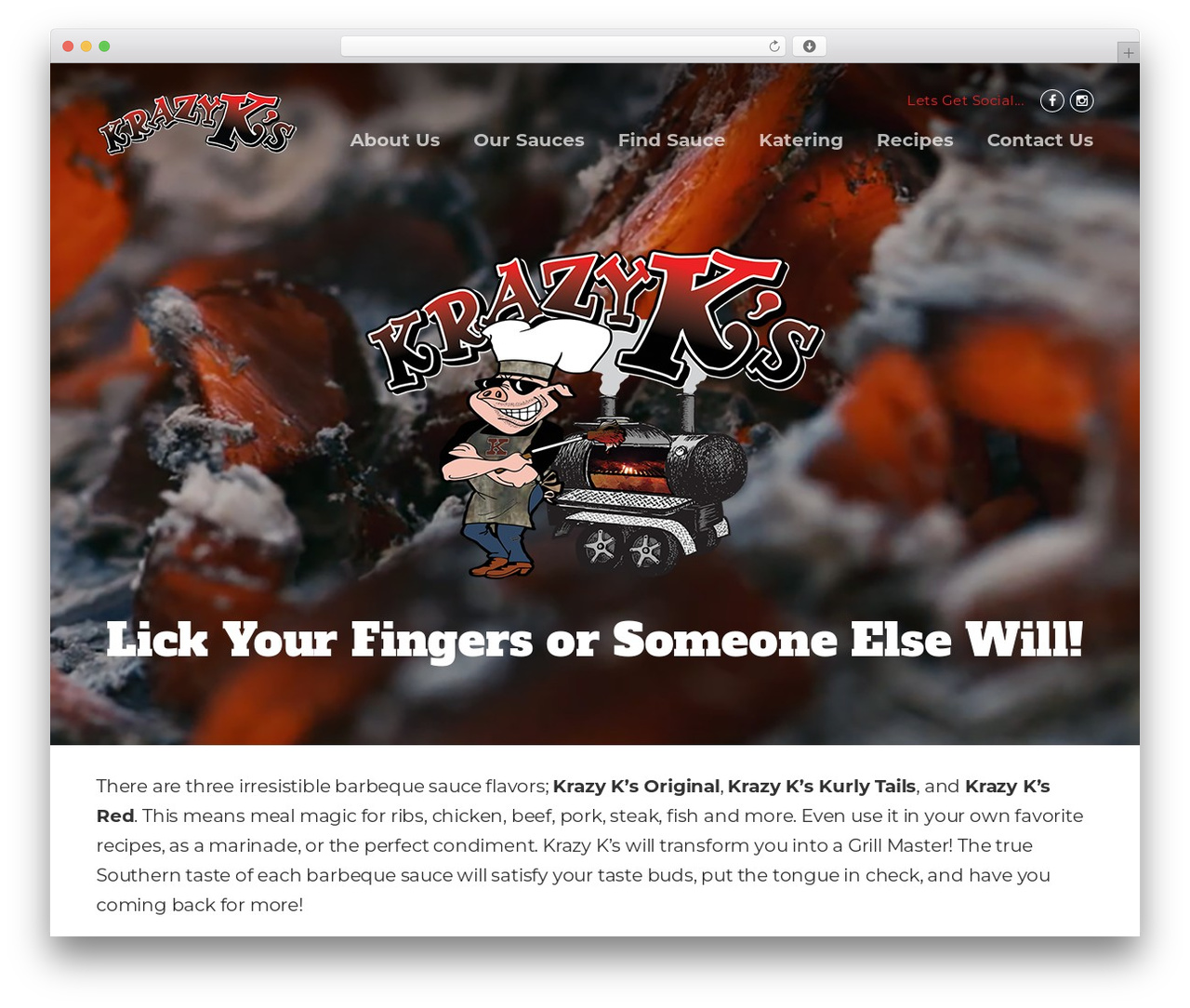 Construction WordPress theme - krazyksbbqsauce.com
