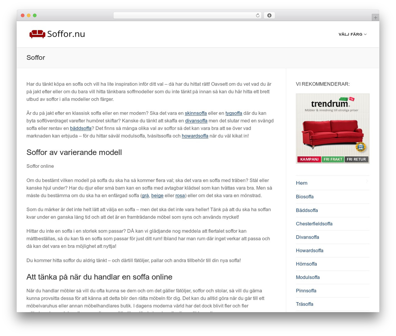 Customify WordPress theme - soffor.nu