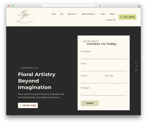 Prague WordPress theme - gemellafiori.com