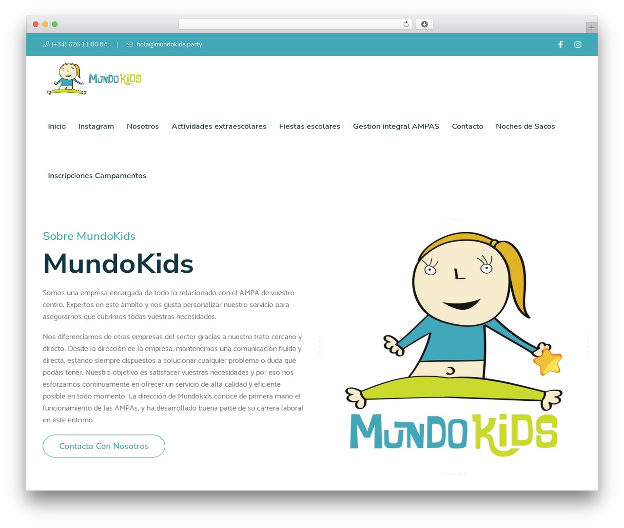 Theme WordPress Knirpse - mundokids.party