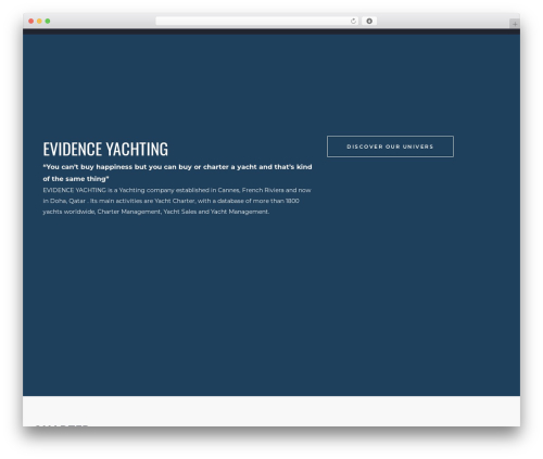 Vehica WordPress theme - www.evidence-yachting.com
