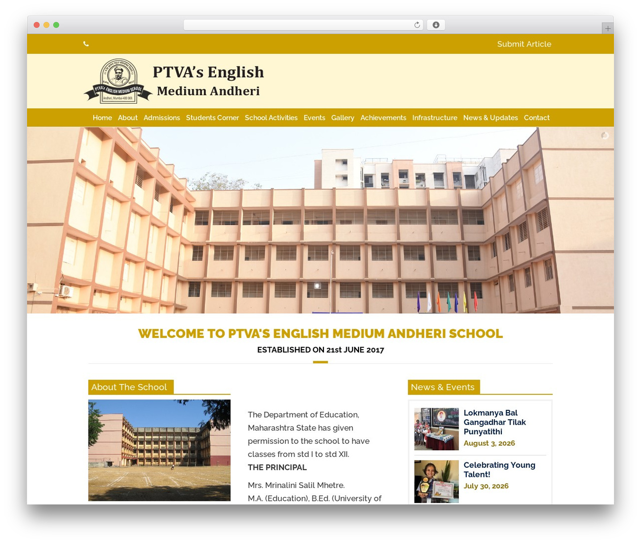 WordPress theme schoolmain - ptvaenglishmediumandheri.com