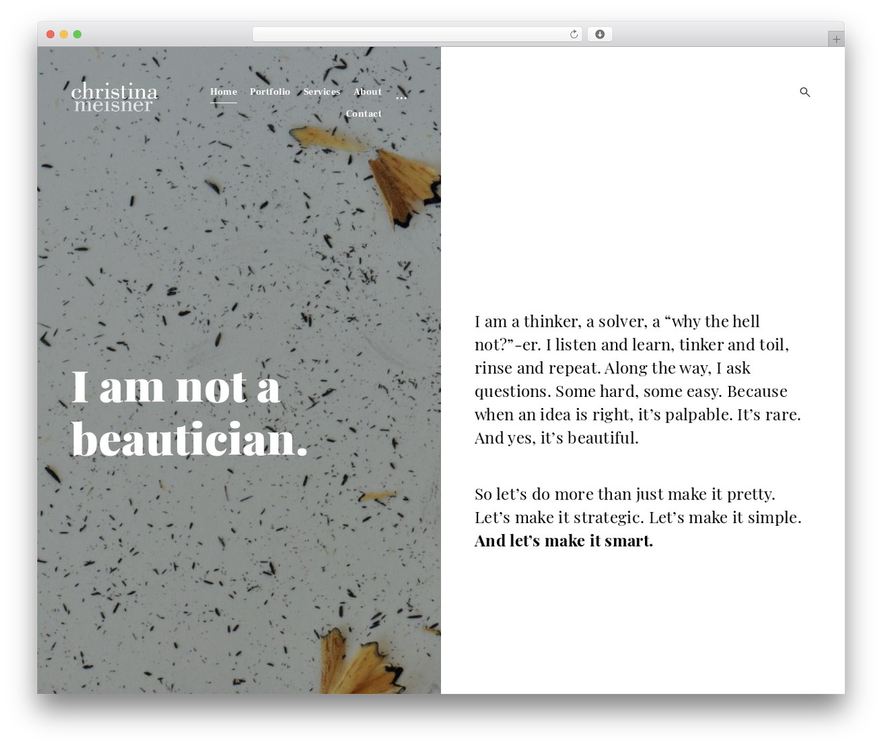 Aperitive WordPress theme - christinameisner.com