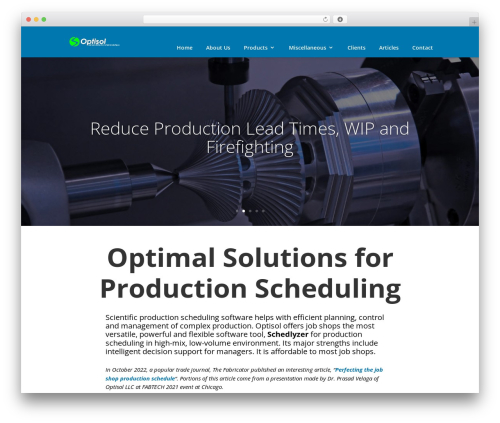 Divi theme WordPress - optisol.biz