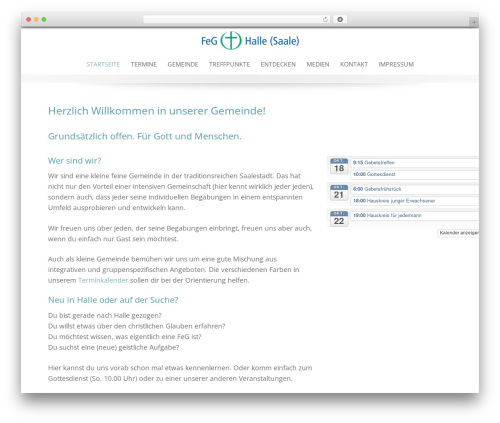 Emphasize WordPress page theme - feg-halle.de