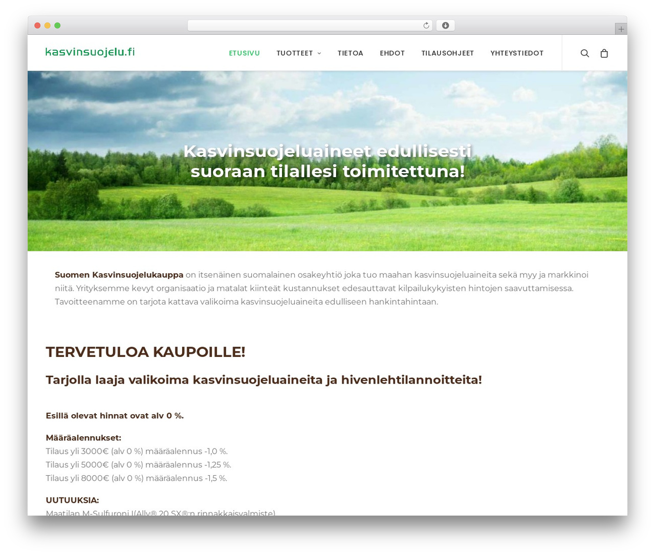 WordPress theme Uncode - kasvinsuojelu.fi