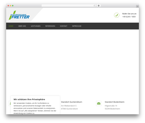 WordPress theme constructo - elektro-fretter.de