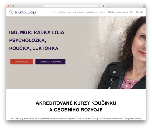 Zerif PRO theme WordPress - radkaloja.cz