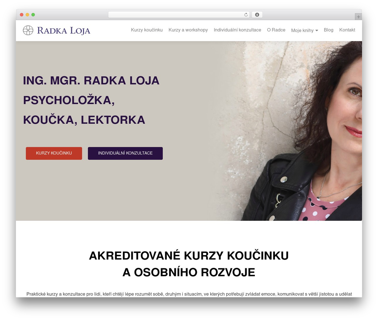 Zerif PRO theme WordPress - radkaloja.cz
