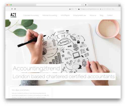 Auditing WordPress theme - accounting2trend.co.uk