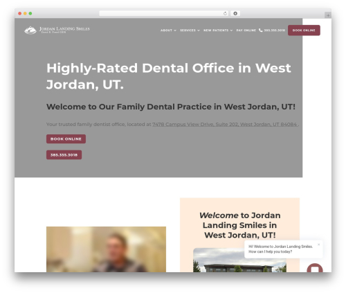 Divi WordPress theme - jordanlandingsmiles.com