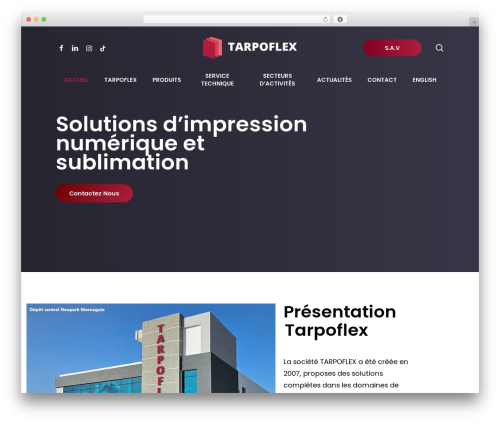 Theme WordPress Salient - tarpoflex.tn