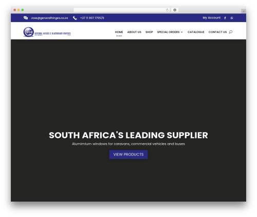 WordPress theme Divi - general-hinges.co.za
