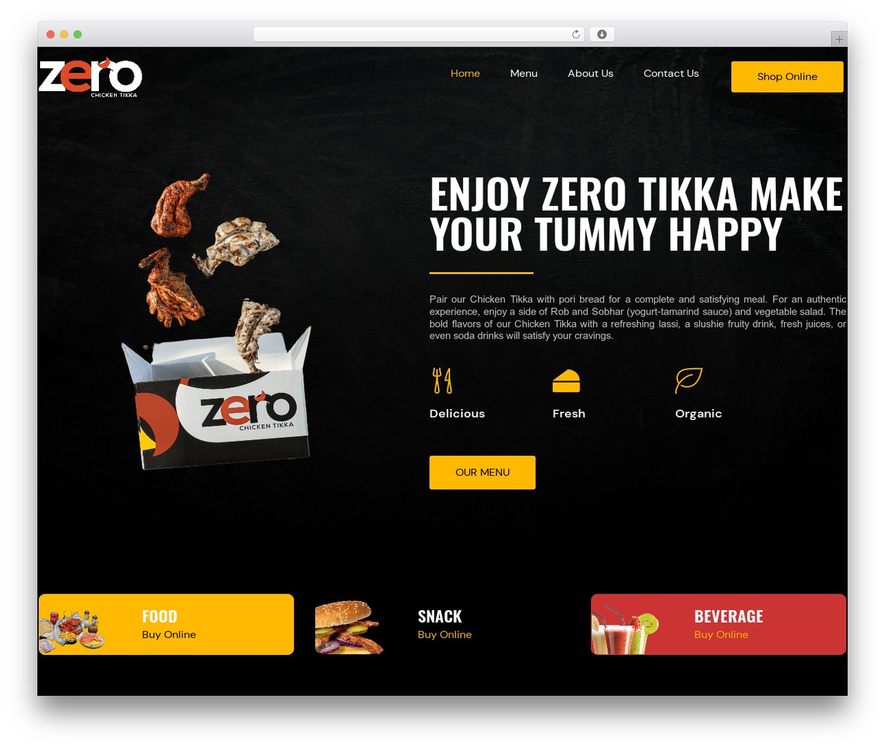 WordPress theme Hello Elementor - zero-restaurant.com