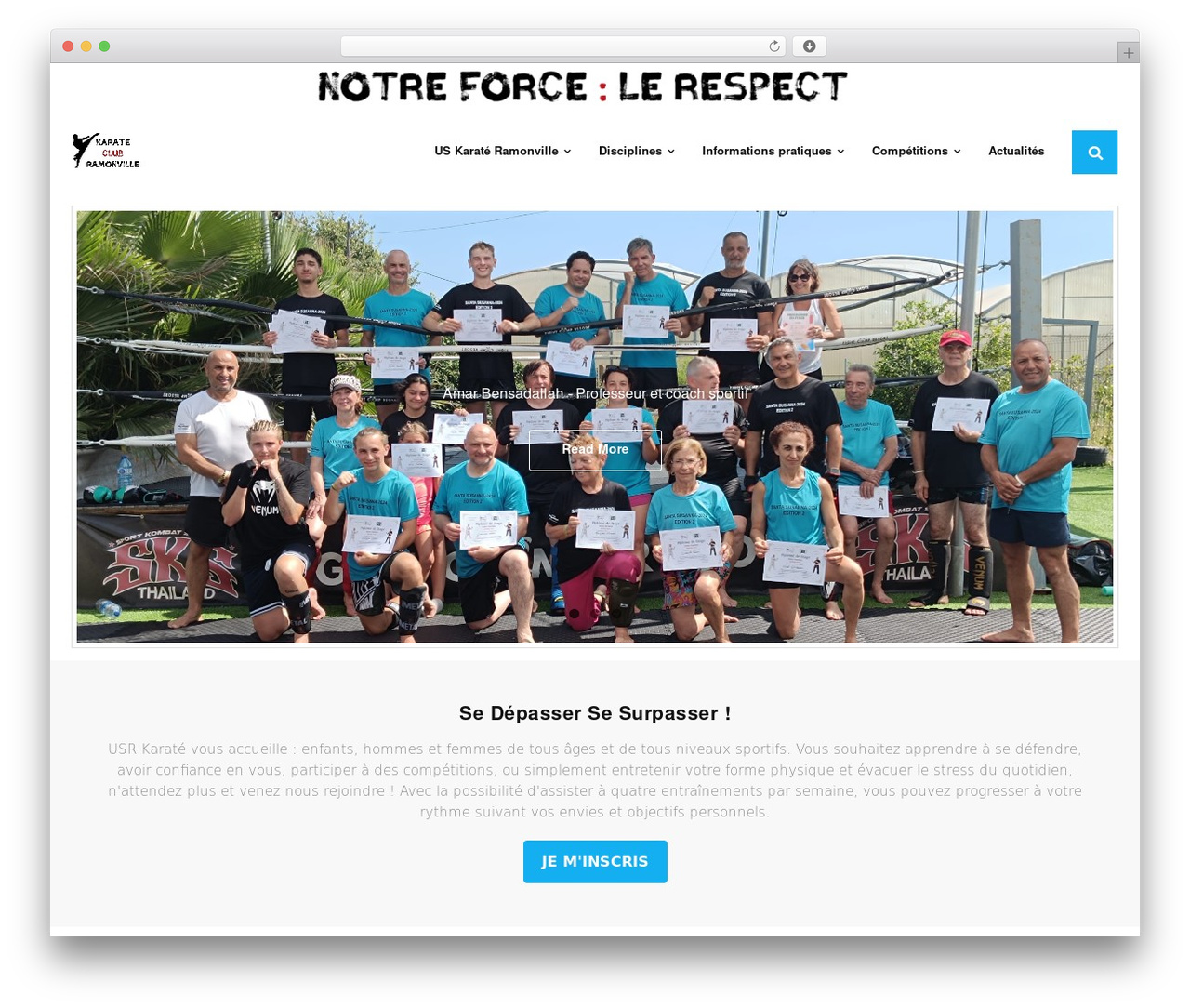WordPress theme Shuttle - usrkarate.fr