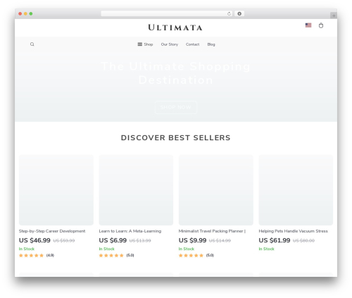 Botticelli WordPress shopping theme - ultimata.store