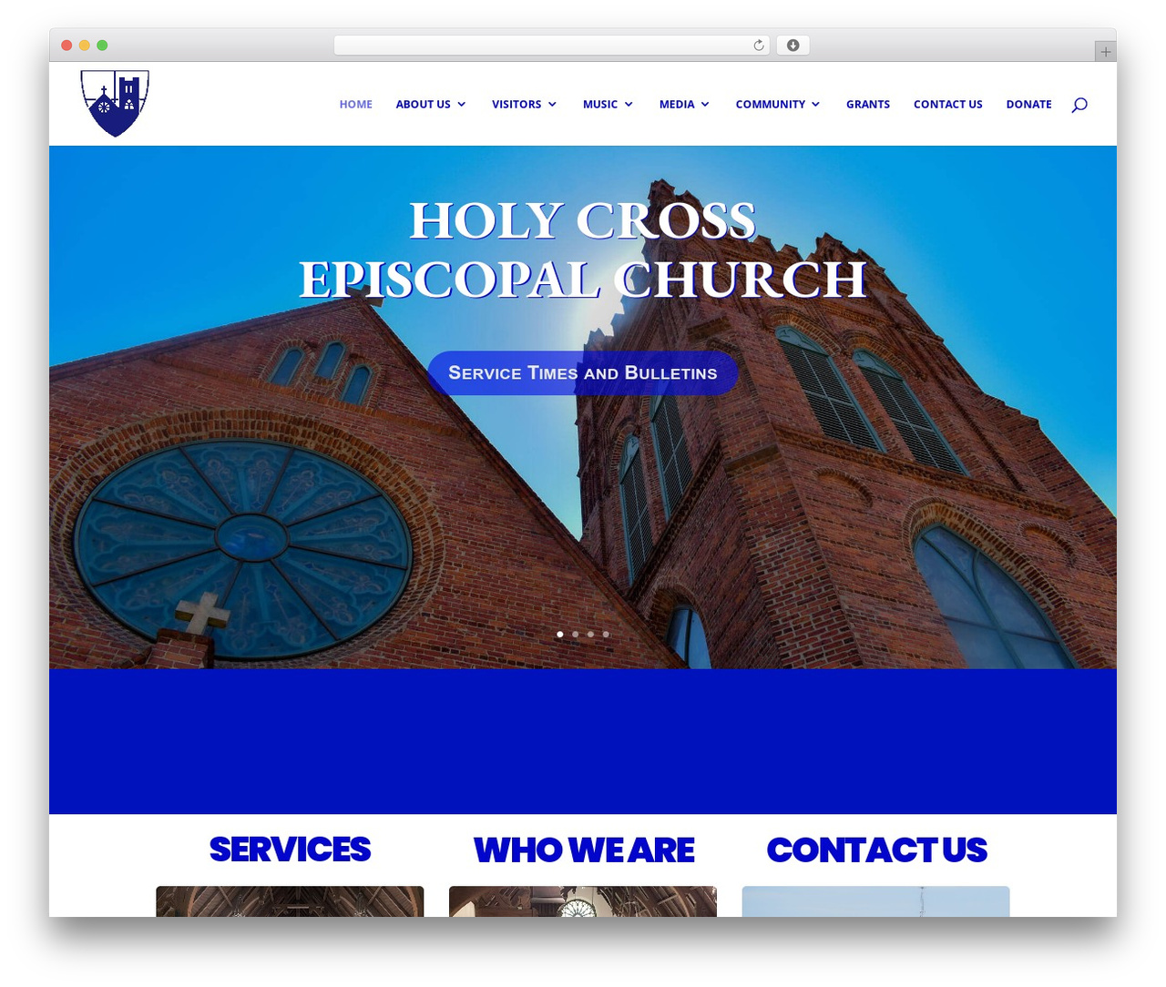Divi WordPress theme - churchholycross.org